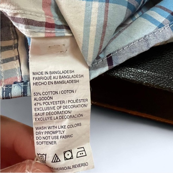 IZOD Men’s Plaid Button-Down Shirt - Classic Casual Style, Size M - Picture 5 of 8